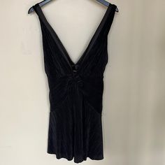 Deep V In Front And Back Lined V-neck Mini Evening Dress, Black V-neck Mini Dress For Evening, 4 Dresses, People Dress, Free People Black, Free People Dresses, Free People Dress, Deep V, Colorful Dresses