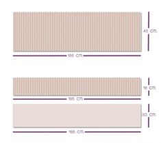 the size and width of two rectangular panels