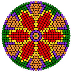 an image of a colorful circle made out of dots