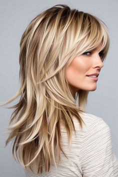 Blonde Shag Hair Cut For Women With Trendy Design Ideas #blondehair #haircut #hairstyle Blonde Shag, Shag Haircut Ideas, Shag Hair, Bangs Ideas, Different Hair Types, Different Hair, Haircut Hairstyle, Shag Haircut, Favorite Hairstyles