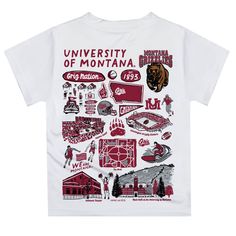 Let your kiddo look cool in his new Vive La Fete Impressions hand sketched artwork boys tee shirt. Let him play, go to the game, and cheer loudly and proudly with his Montana Grizzlies UMT gear by Vive La Fete.Celebrate and cheer on game day with our classic design Montana Grizzlies UMT Short Overstitched Crew Neck Sleeve Top. Officially Licensed product sold by Vive La Fete.This awesome graphics, fun and game day crew neck t-shirt features officially licensed Montana Grizzlies UMT colors and gr School Spirit Shirt With Graphic Print For Fans, Red Graphic Print T-shirt For School, Graphic Tee With Graphic Print For School, Graphic Tee With Print For School, Graphic Print Graphic Tee For School, School Spirit Graphic Print Shirt For Streetwear, Graphic Tee Shirt For School With Graphic Print, School Graphic Tee Shirt With Graphic Print, Graphic Print Tee For School