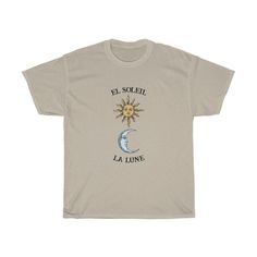 a t - shirt with the words el soleil la lune on it