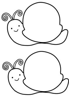 a cartoon snail with two smaller snails on it's back and one larger snail on its