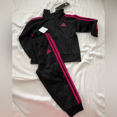 Brand New With Tags. Size 18 Months Black Playwear Sets For Fall, Black Sets For Playwear In Fall, Adidas Fitted Winter Sets, Winter Adidas Fitted Sets, Adidas Winter Sets With Long Sleeve, Adidas Winter Long Sleeve Sets, Adidas Black Long Sleeve Set, Adidas Pink Long Sleeve Sets, Reborn Clothes