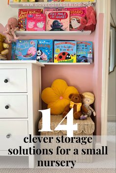 Small baby nursery style Cuddly Toy Storage, Soft Toy Storage Ideas, Toy Storage Hacks, Small Nursery Design, Small Baby Nursery, Baby Toy Storage, Hidden Storage Ideas, Soft Toy Storage, Toy Storage Ideas