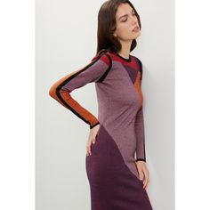 Multicolor colorblock knit (72% Rayon, 28% Polyester). Hourglass. Long sleeves. Crewneck. Pull on. Imported. Fitted Color Block Dress For Winter, Fitted Color Block Winter Dress, Fitted Multicolor Sweater Dress For Fall, Multicolor Crew Neck Dress For Fall, Fall Color Block Long Sleeve Dress, Fall Multicolor Crew Neck Dress, Fitted Long Sleeve Color Block Sweater, Fitted Color Block Long Sleeve Sweater, Fitted Color Block Sweater For Fall