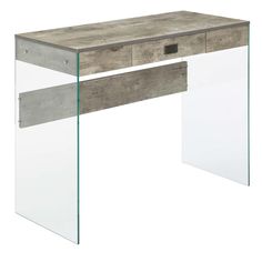 PRICES MAY VARY. Part of the SoHo Collection Available in Multiple Finishes Drawer for Concealed Storage Built from Particleboard, Melamine, & Tempered Glass (L) 36 in. x (W) 15.75 in. x (H) 30 in. Home Office Furniture Desk, Glass Desk, Home Study, Modern Contemporary Style, L Shaped Desk, Metal Drawers, Office Furniture Desk, Desk With Drawers, Desk Storage