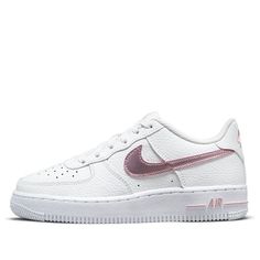 (GS)Nike Air Force 1 'White Pink Glaze' CT3839-104 (AF1/SNKR/Skate/Casual/Low Top) Pink Air Forces, Nike Air Force 1 White, Air Force 1 White, Air Forces, Air Force 1 Low, Nike Air Force 1, Air Force 1, Nike Air Force, Low Top