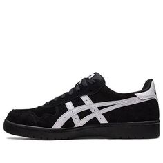 ASICS Japan Pro 'Black White' 1201A920-001 Black Asics Shoes, Black Asics Outfit, Asics Black Sneakers, Asics Japan S, Black Sneakers Women, Black Work Shoes, Black Asics, Samba Shoes, Dog Kennels