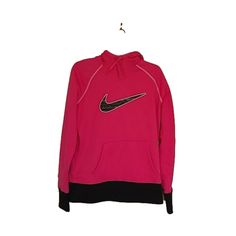 Pre Owned Looks Brand New..Thermal Fit Hot Pink Great Winter Workout Hoodie. (Ab) Hot Pink Hoodie, Nike Hoodies For Women, Nike Cropped Hoodie, Funnel Neck Hoodie, Winter Workout, Tops Nike, Nike Fleece, Hoodie Oversize, Nike Sweatshirts