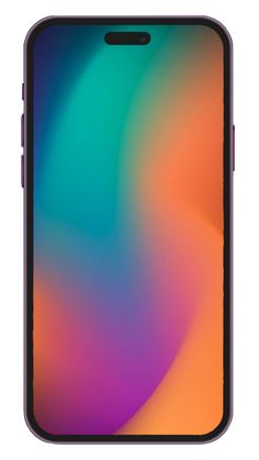 the back side of an iphone x in purple and orange with a curved design on it