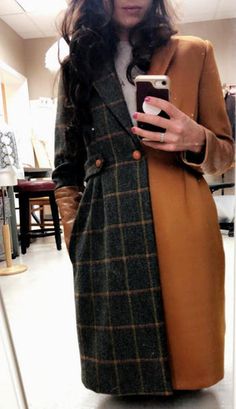 Pleated Coat, Knee Length Coat, Color Block Jacket, Coat For Women, Womens Jackets, Tweed Coat, Gold Satin, Silk Charmeuse, Harris Tweed