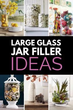 large glass jar filler ideas are great for small vases and centerpieces