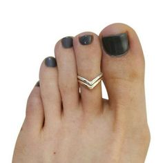 Double Chevron Adjustable Toe Ring. Made With Sterling Silver And 14k Gold Filled. Handmade In The Usa. Girly Pics, Sapphire Engagement Ring Set, Gold Flower Ring