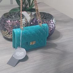 Small With Gold Chain Chic Blue Satchel As A Gift, Chic Blue Mobile Phone Clutch, Chic Blue Clutch Mobile Phone Bag, Chic Blue Clutch With Mobile Phone Bag, Chic Blue Bag For Gift, Luxury Blue Satchel As Gift, Trendy Blue Crossbody Evening Bag, Blue Green Gold, Pocket Book