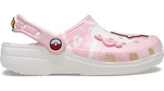 Designed for young fans of Pokémon, these clogs will have kids singing in their sleep. These transformed Classic Clogs celebrate the Pokémon Jigglypuff, with a fun pink swirl graphic, oversized Jigglypuff embellishments, Jigglypuff-inspired Jibbitz™ charms, Pokémon logos, and additional space for them to add their own personalization. Each pair is also constructed with a Croslite™ foam footbed for maximum comfort. Little ones can slip on the Pokémon Jigglypuff Classic Clog, and show off their pa Pokemon Logo, Pokemon Jigglypuff, Kids Singing, Purple Swirl, Pink Swirls, Clogs Shoes, Strap Heels, Clogs, Swirl