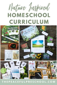 the nature inspired homeschool curriculum is shown here