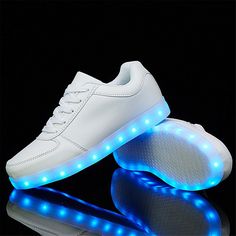 Amazon.com | SANYES USB Charging Light Up Shoes Sports LED Shoes Dancing Sneakers | Fashion Sneakers Dance Shoes Hip Hop, Light Up Sneakers, Shoe Ideas, Mens Trail Running Shoes, Shoes Silver, Light Up Shoes