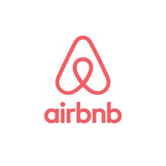 an air bnb logo on a white background