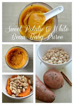 sweet potato and white bean baby puree