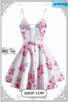 Sexy Casual Women Dress Plus Size Flower Print Ladder Cut Plunge Front Dress Spaghetti Strap Fashion Party Dress Vestidos Pink V-neck Suspender Dress For Spring, Backless Suspender Dress For Date Night In Spring, Fitted Floral Print Suspender Dress For Party, White V-neck Suspender Dress For Party, Spring Flirty Backless Suspender Dress, Backless Suspender Dress For Prom In Spring, Flirty Backless Suspender Dress For Spring, Pink Spring Dresses With Crisscross Straps, Pink Dresses With Crisscross Straps For Spring