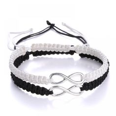 The best online shop for sparkling couples; - Free shipping worldwide; https://www.couplegear.com Infinity Charm Bracelet, Braided Friendship Bracelets, Braided Rope Bracelet, Lovers Bracelet, Ribbon Bracelets, Bracelet Couple, Infinity Jewelry, Friend Bracelets