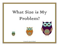 what size is my problem? an owl and two owls sitting on top of each other