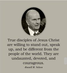 a quote from russell nelson on the topic of jesus's christ, which is in black and white