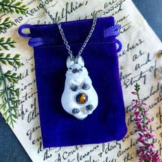 White rabbit-Bunny necklace-Hare jewelry-Forest witch gift-Mori girl-Birth stone-Cottagecore style-Magic amulet-Totem animal-Amethyst charm Made with polymer clay, natural amethyst cabachon and stainless steel findings.    Dimensions: pendant - 1.18"x1.57'' (4x2 cm) chain length - 19.69'' (50 cm) Care instructions: 1. Avoid contact with nail polish remover, white spirit and other solvents. 2. Keep away from long exposure of sunlight. 3. Do not bend, do not scratch, avoid falling from a great height. Unique Birthstone Necklace Gift, Unique Birthstone Necklace For Gift, Handmade Magical Jewelry For Gifts, Handmade Magical Jewelry As Gift, Handmade Magical Jewelry Gift, Distinctive Handmade Charm Necklaces As Gifts, Unique Handmade Charm Necklaces As Gift, Unique Handmade Charm Necklace For Gift, Handmade Magical Jewelry As A Gift