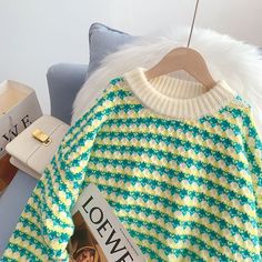 Style: commuting Size: one size Color: pink, green, blue Wool Sweater, Dress Clothes For Women, Wool Sweaters, Cardigans For Women, Homecoming Dresses, Custom Color, Sweater Top, Custom Sizing, Homecoming