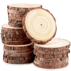 PRICES MAY VARY. Wood Slices Bulk: You will received 24 pieces large round tree trunk slices for table decorations, wedding centerpieces. Pretreated Wood Slabs: These wood pieces are sawn into thin slices after natural drying. The surface is smooth and burr-free and ready for use without additional processing. Wood Size: Each natural wood slice is approx, 4-4.7 inches in diameters, 1cm/0.4 inches thick. Due to the natural wood pieces each piece size are inaccurate. Craft Wood Circles: Our unfini Wood Slice Centerpieces, Rustic Wedding Decor Diy, Wooden Centerpieces, Circle Crafts, Wood Centerpieces, Diy Table Decor, Into The Wood, Wooden Slices, Wood Disc