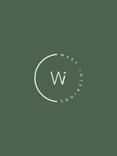 the w logo on a green background with white letters and a circle in the middle