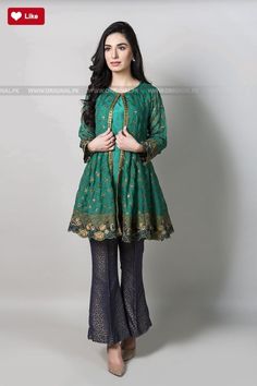 Suit Green, Frock Fashion, Gaun Fashion, Beautiful Pakistani Dresses, Casual Wear Dress, Fashion Dresses Online