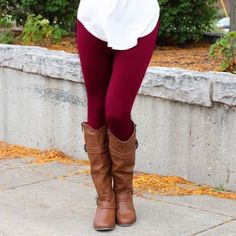 Soft Brushed Leggings In Burgundy . These Are One Size And Fit Up To A Size 12 Comfortably. 92% Polyester. 8% Spandex. Red Full-length Leggings For Fall, Red Full Length Leggings For Fall, Full Length Red Leggings For Fall, Trendy Burgundy Bottoms For Winter, Red Fall Leggings For Loungewear, Winter Burgundy Stretch Bottoms, Stretch Burgundy Leggings For Fall, Burgundy Stretch Leggings For Fall, Fitted Burgundy Leggings For Fall