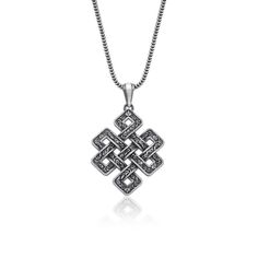 Embrace the timeless elegance of the Solomon's Knot Celtic Silver Necklace. This beautifully crafted piece features the intricate Solomon's Knot, a symbol of eternity and interconnectedness, making it a perfect Celtic knot necklace. Made from high-quality sterling silver with an oxidized finish, this ancient necklace exudes a vintage charm that appeals to lovers of Irish jewelry and Norse jewelry alike. Ideal for men, this silver necklace for men is both a stylish accessory and a meaningful piece of mythology necklace. Its unique design makes it a thoughtful husband gift and a standout Celtic pendant. The detailed Celtic knot pendant celebrates rich cultural heritage, making it an excellent choice for those who appreciate the artistry of Irish necklaces. Perfect for any occasion, the Solom Elegant Oxidized Cross Pendant Necklace, Elegant Cross Pendant Necklace With Oxidized Finish, Sterling Silver Traditional Necklace With Box Chain, Solomons Knot, Necklace For Boyfriend, Silver Necklace For Men, Ancient Necklace, Irish Necklace, Boyfriend Necklace