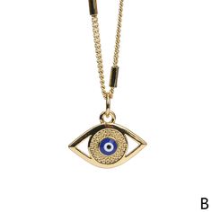 Fashion Element: Eyes Style: Europe and America Christmas Party Jewelry, Devil Eye, Costume Jewelry Necklaces, Sweater Chain, Eye Pendant, Evil Eye Pendant, Copper Necklace, Evil Eye Necklace, Cuban Chain