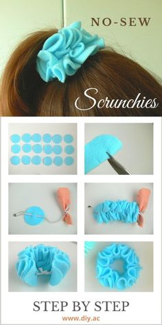 how to make scrunchy hair with no - sew