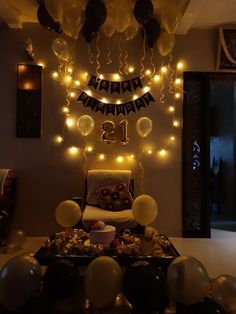 Unique Birthday Celebration Idea Surprise Birthday Decorations, Birthday Decorations At Home, Happy Birthday Decor, Birthday Room Decorations, Birthday Party At Home, Boy Birthday Decorations, Simple Birthday Decorations, Decor Ideas Bedroom, 21st Birthday Decorations