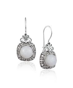 Sterling Silver Filigree Art Moonstone Gemstone Women Drop Earrings Elegant Natural Stone Pearl Earrings For Anniversary, Silver Sterling Crystal Earrings With Natural Stones, Silver Crystal Earrings With Natural Stones, Silver Pearl Earrings With Natural Stones, Silver Pearl Earrings With Natural Stones As Gift, Elegant Silver Pearl Earrings With Natural Stones, Fine Jewelry Sterling Silver Pearl Earrings, Pierced Sterling Silver Pearl Earrings, Silver Sterling Silver Pearl Earrings With Natural Stones