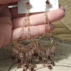 Brand New Boutique Item Comes In Gift Ready Jewelry Bag Pink Princess Dangle Earrings Boho Dream Collection Earrings Measure 3.5" Long Next Day Shipping Offers Welcome Always Items You Love Trendy Pink Earrings With Dangling Beads, Pink Bohemian Chandelier Earrings For Party, Bohemian Pink Chandelier Earrings For Party, Elegant Pink Chandelier Earrings With Dangling Beads, Pink Trendy Dangle Chandelier Earrings, Trendy Pink Dangle Chandelier Earrings, Pink Dangle Chandelier Earrings For Pierced Ears, Pink Metal Jewelry With Dangling Beads, Pink Beaded Metal Earrings