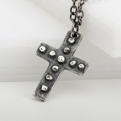 Unlock a timeless expression of faith and love with this antique medieval cross pendant necklace. Handcrafted with fine 925 sterling silver and a dark patina for contrast and great detail, it makes a great gift for men and boys alike. Show them your love and appreciation with a gift of enduring quality! Silver Cross Jewelry, Medieval Cross, Great Gifts For Men, Cross Jewelry, Sterling Silver Necklace Pendants, Cross Pendant Necklace, Silver Pendant Necklace, Pure Silver, Sterling Silver Pendant