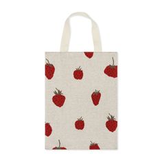 Woven Strawberry Tote – Piecework Puzzles Piecework Puzzles, Flower Puzzles, Puzzle Shop, Brunch Wedding, 500 Piece Puzzles, Birthday Games, All Shapes, Gift Card Shop, Woven Bag