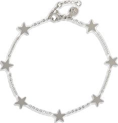 Dainty Adjustable Chain Bracelet With Star Charm, Elegant Adjustable Star-shaped Chain Bracelet, Metal Star-shaped Bracelets, Elegant Adjustable Chain Bracelet With Star Charm, Star Jewelry With Lobster Clasp, Star-shaped Stainless Steel Jewelry With Adjustable Chain, Stainless Steel Star Jewelry With Adjustable Chain, Dainty Star Charm Bracelet, Adjustable Star Charm Chain Bracelet