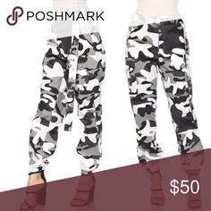 Cargo Pants Camouflage cargo pants with long belt Hot & Delicious Pants Track Pants & Joggers Spring Combat Pants With Pockets, Spring Combat Cotton Pants, Black Combat Pants For Fall, Spring Military Style Parachute Pants, Spring Military Parachute Pants, Camouflage Cargo Bottoms For Spring, Straight Leg Camouflage Cargo Pants For Spring, Spring Camouflage Cargo Bottoms, Spring Camouflage Straight Leg Cargo Pants