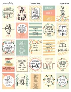 the printable bible journal stickers are shown in paste and peach colors, with different phrases