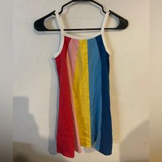 New With Tags No Visible Flaws Smoke Free Home All Reasonable Offers Accepted Rainbow Cotton Dress For Playtime, Rainbow Cotton Playtime Dress, Playful Rainbow Cotton Dresses, Sleeveless Multicolor Playwear Dress, Colorful Playful Cotton Dress, Multicolor Summer Dress For School, Casual Multicolor Dress For Playtime, Multicolor Cotton School Dress, Casual Multicolor Dress For Play