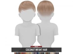 two white mannequins with blonde hair on each side and the words coconut in front of them