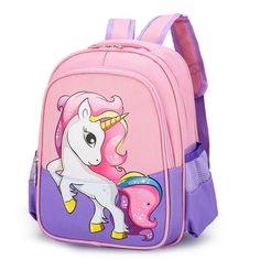 It's time to go back to class in the land of unicorns, nothing far better than giving a stylish Pink Unicorn Backpack to your child. That bag is going to be used to hold her agenda using the magic capabilities of the fabulous mount! Ideal for elementary school It'll keep your magic notebooks in order Size: 34*26*41 cm Closure Type: Zipper Material: Oxford Weight: 410g Backpack Type: Softback Unicorn Print School Backpack, School Backpack With Unicorn Print, Student Backpack With Unicorn Print, Cute Unicorn Print Backpack For Back To School, Multicolor Unicorn Print Bag For Students, Unicorn Print Standard Backpack For Travel, Pink Unicorn Print Backpack, Unicorn Print Backpack For Everyday Use, Multicolor School Bag With Unicorn Print