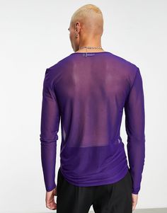 ASOS DESIGN muscle long sleeve T-shirt in purple mesh with cut outs | ASOS Online Shopping Clothes, Latest Fashion Clothes, Cut Outs, Online Womens Clothing, Long Sleeve T Shirt, Access Denied, Long Sleeve Tshirt Men, Long Sleeve Tshirt, Asos