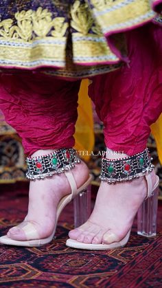 Afghan Jewellery Authentic Traditional Handmade Anklets  Get in contact with us if there is any queries regarding the item. Check out my page for other items. Help my small business and promote Afghan culture by placing an order with us. We have different kinds and types of Afghan Vintage Jewelleries! Your feedback is much appreciated. Please let us know the item arrived safely! Traditional Metal Anklets As Gift, Traditional Metal Anklets For Gift, Traditional Silver Anklets For Wedding, Traditional Wedding Anklets In Silver, Festival Metal Anklets With Tilla Detail, Bohemian Wedding Anklets With Latkans, Traditional Navratri Festival Bracelets, Traditional Latkans Bracelets For Party, Traditional Metal Anklets For Festive Occasions